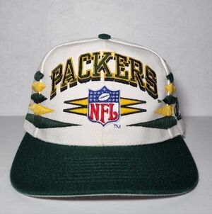 Vintage 90s Greenbay Packers Diamond Cut Logo Athletic Hat Cap Snapback NFL 🔥